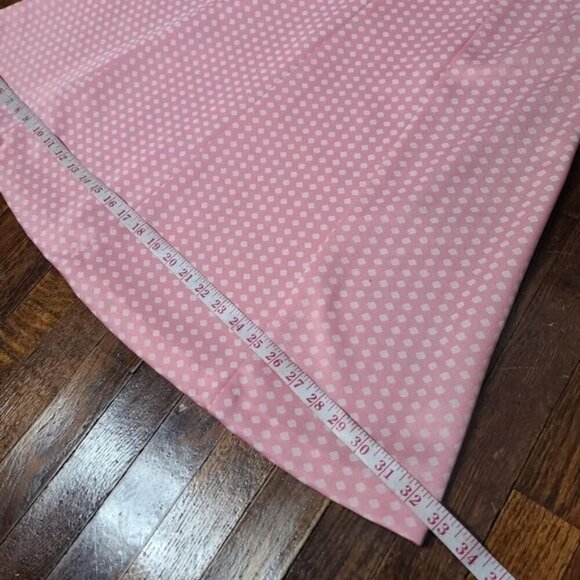 Vintage 60s Mod Pink White Polka Dot Pinup Rockabilly Dress - Picture 12 of 15